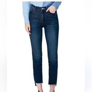 MOTHER The Insider High Rise Ankle Fray Tongue & Chic